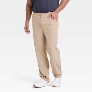 All In Motion - Men's 360 Lifestyle Big Relaxed Fit 5-Pocket Pants Tan